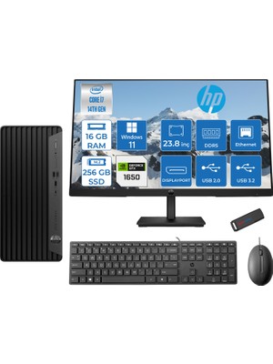 Hp Pro Tower 400 G9 Intel Core I7 14700 16GB Ddr5 256GB SSD 23.8" Fhd Windows 11 Pro Nvidia GTX1650-4GB Masaüstü Bilgisayar 235V5M2ESGTX1650P06 + Zetta USB Bellek