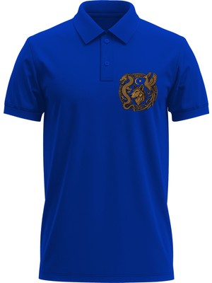 Erkek Slim Fit Dar Kesim Pamuklu Yumuşak Doku Nefes Alan Kumaş Istanbul Baskı Polo Yaka Tişört
