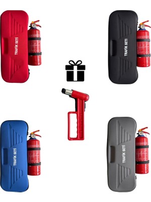 Bilgeden Çekiçli Kırmızı Eva Trafik Seti ve 1 Kg Yangın Tüpü 4 Yıl Etiketli Tüvtürk Onaylı Araç Trafik ve İlk Yardım Seti