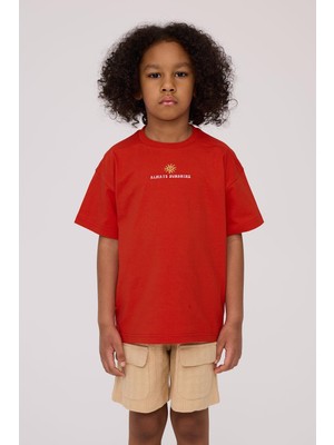 Nebbati Bg Store Erkek Çocuk Kırmızı Tshirt