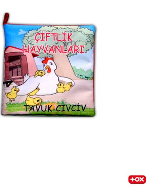 Tox Çiftlik Hayvanları Kumaş Sessiz Kitap - Bez Kitap