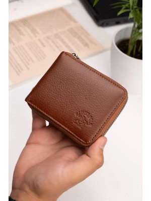Erkek  Deri Cüzdan ve Kartlık - NEWPOLO064- Taba