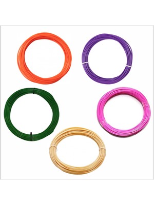 Zenviva 3D Kalem Için Ara Renkler (Turuncu,mor,yeşil,pembe,ten Rengi) Pla Filament Seti