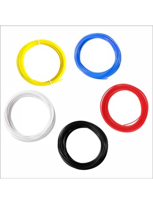 Zenviva 3D Kalem Için Ana Renkler (Beyaz,siyah,kırmız,sarı,mavi) Pla Filament Seti