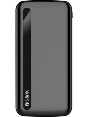S-Link IP-G11N 10000MAH Micro+Usb+ Type-C Giriş+Çıkış Siyah Taşınabilir Pil Şarj Cihazı Powerbank