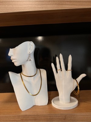 Teknotrust Dekoratif Takı Mankeni Teşhir Standı 25 cm Orta Boy 2'li Set