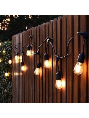 CATA CT-7069 IP65 Su Geçirmez Dış Mekan Sarmaşık Lamba 5 Metre 5 Duylu E27 Bahçe ve Teras Aydınlatma Kablosu