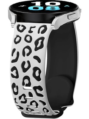 MobaxAksesuar Movetime MT42X MT46X MT43A Amazfit Gts Bip 20MM Kordon Leopar Desen Yumuşak Silikon Kordon