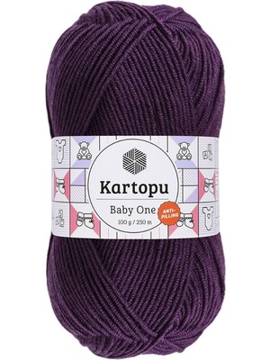 Kartopu Baby One Anti-Pilling Bebek Yünü Mor Renk  K721 100 g - 250 m Tüylenmeme Özelliği