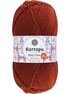 Kartopu Baby One Tüylenmeyen Bebek Yünü Taba Renkli 100 g Anti-Pilling Akrilik İplik K832