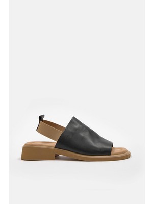 Leslie Bej  Deri Kadın Sandalet