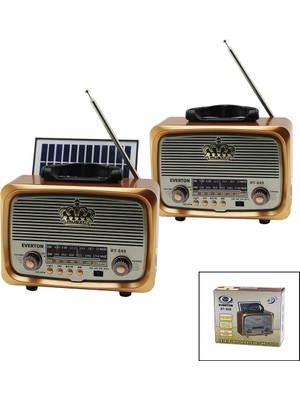 Lenaca Bt Solar Panelli - USB Şarjlı Bluetooth  Ibreli  Fm Radyo Mp3 USB - Tf Player 4V Out - 5V In RT-849