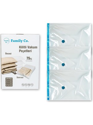 Jvnnshop Co. Vakumlu Hurç Poşet Setleri 3 Parça 80X100-2, 100X130-1 646268