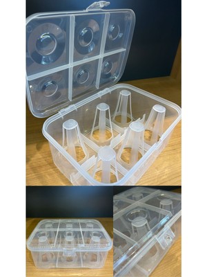 Urve Pratik 6 Bölmeli Su Bardağı Taşıma Aparatı Kabı Piknik Özel