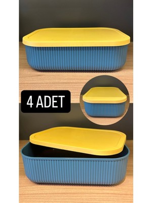4 Adet Storage 3,2 Lt Yeşil Dolap Düzenleyici Kutu Çorap Kıyafet Kapaklı Ayakkabı Bot Saklama Kabı