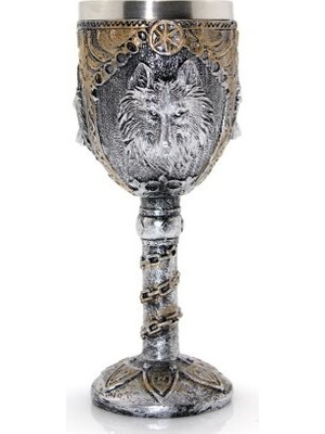 Kurt Büstü Tasarımlı Paslanmaz Çelik Kadeh Bardak