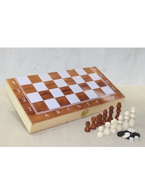 Ahşap Kutulu Satranç Model 1