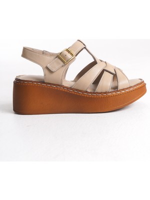 Tamdabu Ayakkabı Dolgu Taban Platform Ortopedik Kadın Sandalet