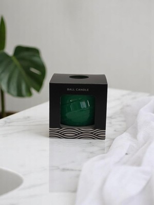 Top Mum 80 mm Çap Parlak Boya Top Mumu Küre Dekoratif