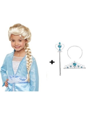Karlar Ülkesi Frozen Elsa Kostüm Seti Çocuk Boy