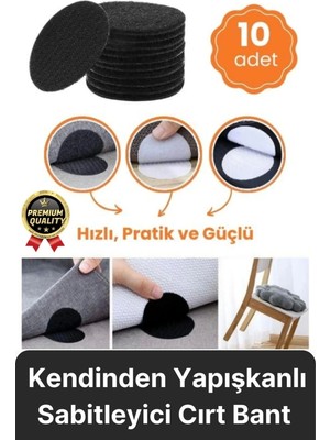 Çok Amaçlı Sabitleyici Kaydırmaz Kendinden Yapışkanlı Yıkanabilir Halı Kilim Koltuk Cırt Bant 10 Adt