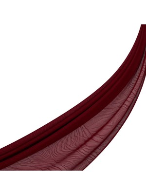 Ipekevi Dört Mevsim Zebra Desenli Monogram Jakar Şal 04473-BORDO