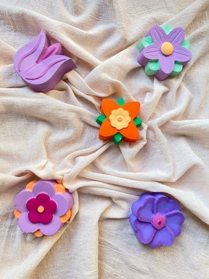 Kokulu Banyo ve Salon Taşları – 5 Adet Çiçek Şeklinde, 8x8 cm