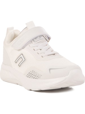 Beyaz Cırtlı Fileli Hafif Erkek Çocuk Spor Ayakkabı Rams F