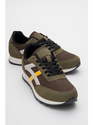 Anorak Bağcıklı  Kadın Spor Ayakkabı Haki Buz Sarı