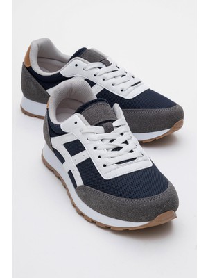 Anorak Bağcıklı  Kadın Spor Ayakkabı Laci Füme Beyaz