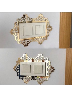 Dekoratif Pleksi Priz Anahtar Çerçevesi Priz Kenarı Süsü