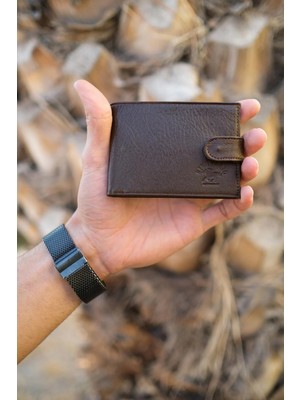 Erkek  Deri Cüzdan ve Kartlık – NEWPOLO253 - Kahverengi