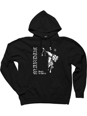 Marduk Souls For Belial Siyah Kapşonlu Sweatshirt Hoodie