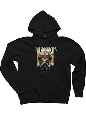 Megadeth Vic 3 Siyah Kapşonlu Sweatshirt Hoodie