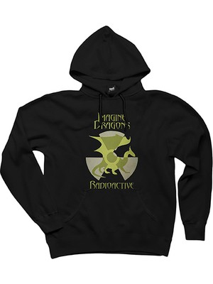 Imagine Dragons Radioactive Siyah Kapşonlu Sweatshirt Hoodie