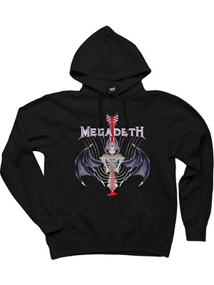 Megadeth Vic 2 Siyah Kapşonlu Sweatshirt Hoodie