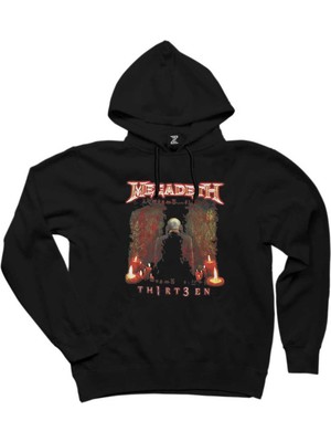 Megadeth Thirteen Siyah Kapşonlu Sweatshirt Hoodie