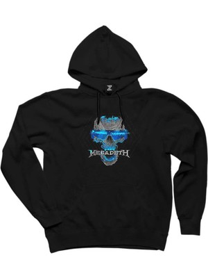 Megadeth Dystopia Skull Siyah Kapşonlu Sweatshirt Hoodie