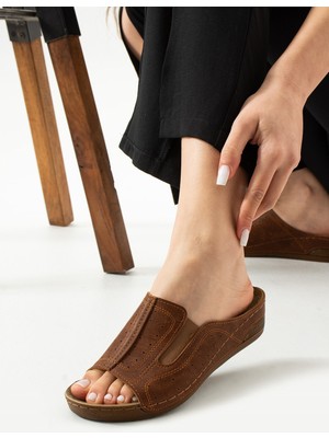 Albishoes Nova Anatomik Hafif Rahat Esnek Lastikli Gün Boyu Rahat Kullanım Kadın Terlik Anne Terlik