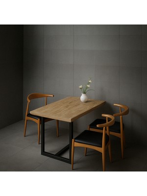 Vina Ahşap Doğal Kütük Yemek / Toplantı / Çalışma Masası