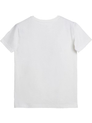 Bad Bear Caleb Beyaz Baskılı Çocuk Tişört