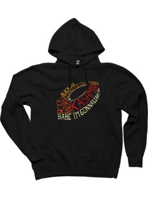 LED Zeppelin Songs Classic Siyah Kapşonlu Sweatshirt Hoodie