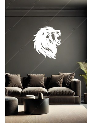 Aslan Figürlü Ahşap Duvar Dekorasyonu