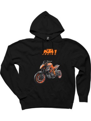 Ktm 1290 Super Duke Racing Siyah Kapşonlu Sweatshirt Hoodie