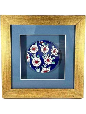 Mavi Zemin Hayat Ağacı Iznik Çini Plaket