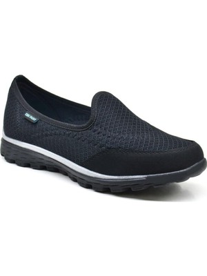 King Paolo 5889 Kadın Anatomik Günlük Ayakkabı-Siyah