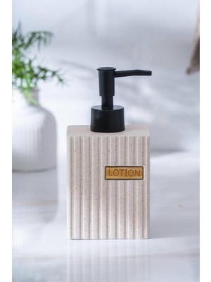 Acar Vega Bej Dikdörtgen Sıvı Sabunluk - 17 cm