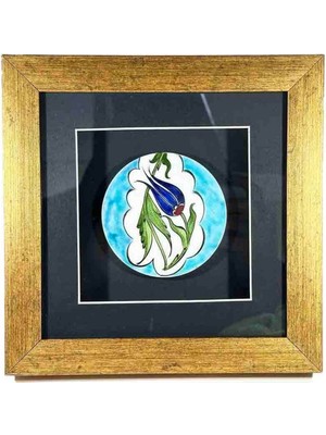 Devlet Erkanına Hediye Lale Motifli Iznik Çinili Plaket