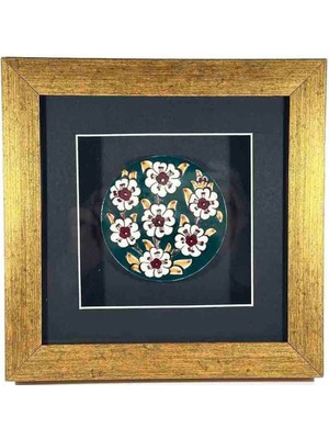 Yeşil Zemin Hayat Ağacı Iznik Çini Plaket