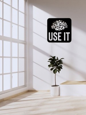"use It" Motivasyonel Ahşap Duvar Yazısı